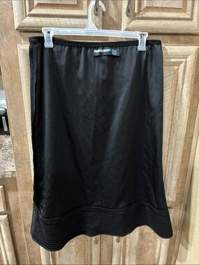 Requirements Black A-Line Skirt with Hem Panel